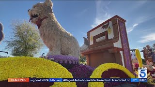 Floatfest showcases Rose Parade floats for limited time [upl. by Russ]