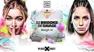 MISFITS amp DAZN X SERIES 18 ELLE BROOKE VS JENNY SAVAGE WEIGH IN Stake Pro Tournament [upl. by Loleta]