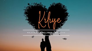 Kiliye song lyrics  ARM Malayalam Movie armmovie kiliye malayalamsongs trendingsong music [upl. by Roselia705]