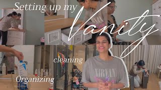 Organizing my dressing room  My new vanity desk  Cleaning and organizing video [upl. by Celio]