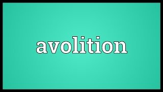 Avolition Meaning [upl. by Latini703]