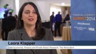 World Banks Leora Klapper at Financial Literacy Summit 2014 [upl. by Ecinert]