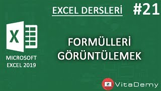 Microsoft Excelde Çalışma Dosyasındaki Formülleri Toplu Olarak Görüntüleme  Excel Dersleri 21 [upl. by English]