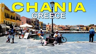 CHANIA CRETE GREECE  A HISTORICAL AND ENCHANTING CITY  WALKING TOUR  4K [upl. by Leod239]