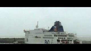 Ferry runs aground at Calais port in France [upl. by Virgie]