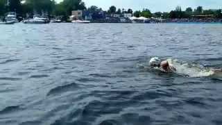 Pilar Geijo  Wins Open water Traversee Lac Saint Jan Roberval Canada 2015 [upl. by Siroved263]