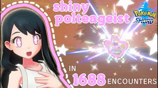 ♡ SHINY POLTEAGEIST in 1688 ENCOUNTERS Pokemon Sword ♡ [upl. by Asalocin816]