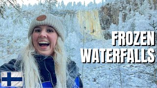 HIKING ON ICE in Korouoma Canyon Lapland Finland [upl. by Stanton671]