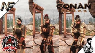 ALL 3 KHITAN ARMOR MADE Conan Exiles PVP S1E11 [upl. by Eciruam94]