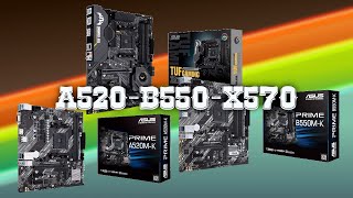 🔎 Guía para placas AMD AM4 A520 vs B550 vs X570 😎 ventajas y desventajas 😎 [upl. by Simpkins859]