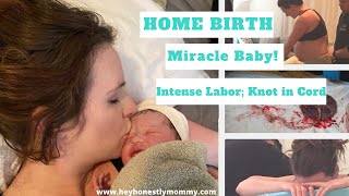 Home Birth Vlog  Knot in Cord amp Surprise Gender  Intense Labor and Delivery [upl. by Ayres415]