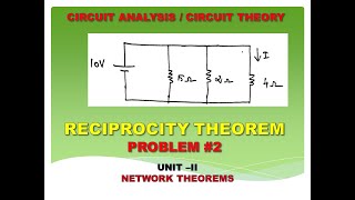 Reciprocity theorem problem  Circuit analysis  circuit theory [upl. by Holmun]