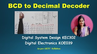 unit 2 L63  BCD to decimal decoder  design BCD to Decimal Decoder  4 to 10 Decoder [upl. by Ahsinid]