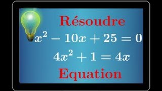 Résoudre une équation  x²10x250  4x²14x • identité remarquable • Troisième seconde [upl. by Nahgam75]