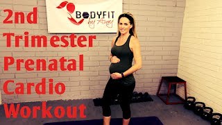 20 Minute 2nd Trimester Prenatal Cardio Workout but good for ALL Trimesters of Pregnancy [upl. by Noyrb]