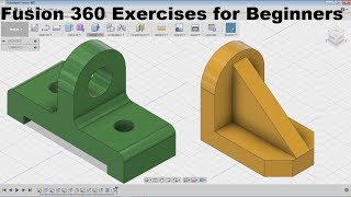 Fusion 360 Modeling for Beginners  Fusion 360 Practice Exercises for Beginners  4 [upl. by Kaenel]