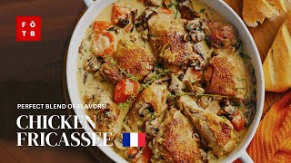 Chicken Fricassee  Classic French Chicken Recipe  Food On The Block [upl. by Berkman]