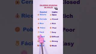 😱Aprende palabras opuestas en inglés con pronunciación y traducciónEs fácilOppositeWords [upl. by Rosario342]