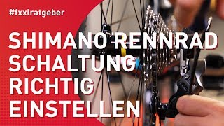 Shimano Schaltwerk perfekt einstellen am Rennrad  Anleitung [upl. by Reitrac63]