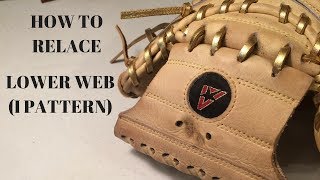 HOW TO RELACE  Catchers Glove Vertical Lines in Web [upl. by Ainig]