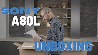 Sony 2023 A80L OLED Unboxing [upl. by Alyac]