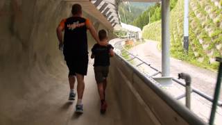 Montée chronométré dans la piste olympique Bobsleigh de la Plagne [upl. by Parik]