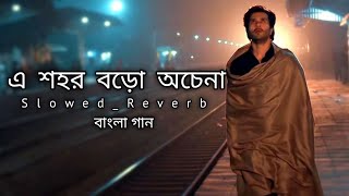 এ শহর বড়ো অচেনা  Dishahin Chokhe Khuje Jai  Bangla song  SlowedReverb  Sad lofi bangla [upl. by Noremac]