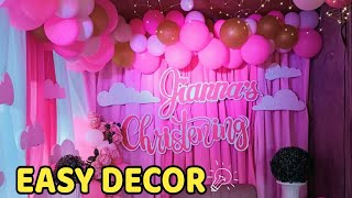 Christening Decorations Ideas for Baby Girl  Basic Design [upl. by Akeinahs]