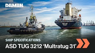 ASD Tug 3212  Ship Specifications  Damen Shipyards [upl. by Ilyah]