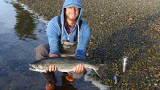 Catching salmon in Sooke River 2015 [upl. by Suirtimed]