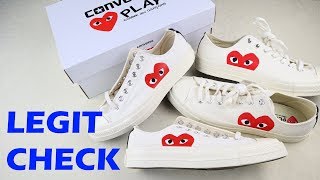 Real vs Fake Comme des Garcons Converse Chuck Taylor CDG LEGIT CHECK [upl. by Rosenthal695]