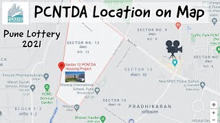 PCNTDA sector 12 Project LocationPCNTDA सेक्टर 12 प्रकल्पाचे स्थान नकाशावर punelottery pcntda [upl. by Yasnil]