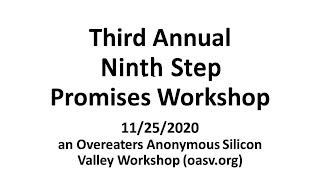 Overeaters Anonymous Promises Workshop 11252020 [upl. by Peyton]