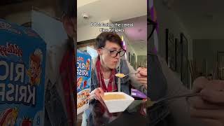 Eating the cireal freecomedy food themanniishow mukbang cereal funny blessedrocks  comedy [upl. by Grimonia688]