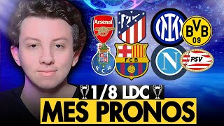 🏆 MES 4 PRONOS 8ème Ligue des Champions  BarçaNaples AtleticoInter [upl. by Ennylyak]