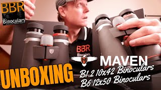 Maven B12 10x42 amp Maven B6 12x50 Binoculars  Unboxing amp First Impressions [upl. by Trstram]