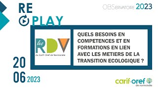 Quels besoins en compétences et en formations en lien avec les métiers de la transition écologique [upl. by Aneleairam]