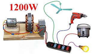 I Turn The Fan Into A Permanent 220v Generator [upl. by Notwal]