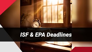 ISF Timing and EPA Regulations [upl. by Ernestine]