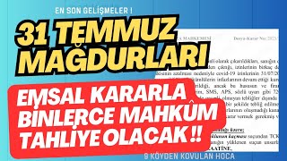 31 TEMMUZ YASASI İLE DENETİMLİ SERBESTLİK MÜDÜRLÜĞÜNE ZAMANINDA BAŞVURMAYANLAR İÇİN EMSAL KARAR [upl. by Jeminah]