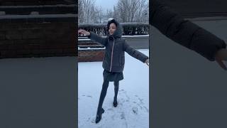 Snow dance 😜 😂 snowing snowdance shortsvideo shorts dancer [upl. by Bergstrom]