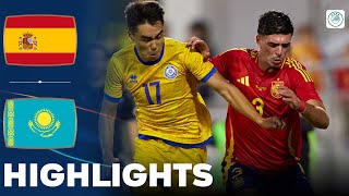 Spain vs Kazakhstan  What a Game  Highlights  U21 Euro Qualification 10102024 [upl. by Heuser]