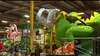 Floats are prepped days away from the 2024 Rose Parade [upl. by Crawford]