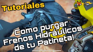 Como purgar los frenos Hidráulicos de tu Patineta Eléctrica  Tutorial [upl. by Ulphi]