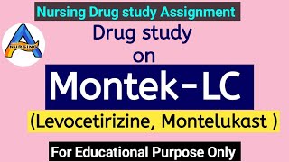 MontekLC drugLevocetirizineMontelukastantiallergicMontair LcpharmacologyDrug study [upl. by Ocsic]