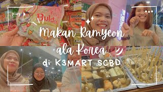 365 韓流マーケット in SCBD Makan Ramyeon ala Korea [upl. by Anelav]