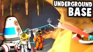 Incredible UNDERGROUND SECRET BASE in Space Astroneer Multiplayer Gameplay [upl. by Eirovi]