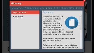 Creating an interactive glossary using Articulate Storyline [upl. by Letch]