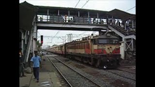 Reliving old times Mumbai Rajdhani with ICF coaches at KILE [upl. by Xila904]