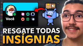 Como Resgatar TODAS 6 INSÍGNIAS DE PERFIL Disponíveis no Discord [upl. by Carolin]